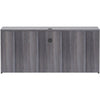 Lorell Essentials Series Credenza Shell - 66'' x 24''29.5'' Credenza Shell, 1'' Top - Finish: Weathered Charcoal Laminate, Silver Brush