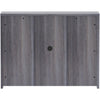 Lorell Essentials Series Stack-on Hutch with Doors - 48'' x 15''36'' - 3 Door(s) - Finish: Weathered Charcoal Laminate