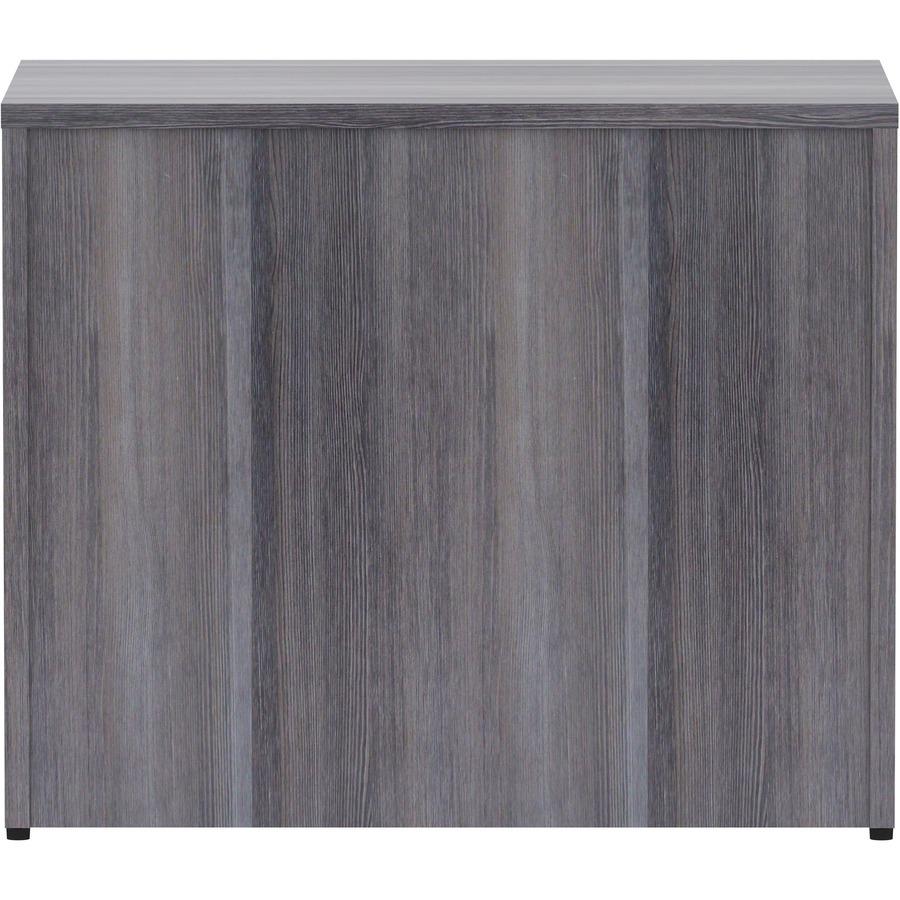 Lorell Essentials Series Box/Box/File Lateral File - 35.5'' x 22''29.5'' Lateral File, 1'' Top - 4 x File, Box Drawer(s) - Finish: Weathered Charcoal Laminate