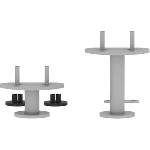 Lorell Adaptable Panel System Straight Connector Set - Steel - Silver