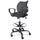 Safco Vue Extended Height Mesh Chair - Black Polyester Seat - Nylon Back - 5-star Base - Black - 1 Each
