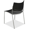 Mayline Escalate Stackable Chair - Black Seat - Four-legged Base - 4 / Carton