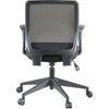 Lorell Executive Mid-back Work Chair - Black Seat - 5-star Base - Black - 1 Each