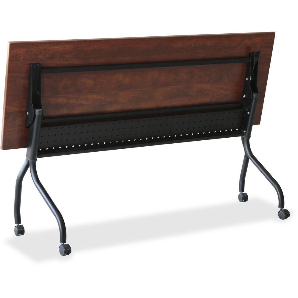 Lorell Flip Top Training Table - Rectangle Top - Four Leg Base - 4 Legs x 72'' Table Top Width x 23.60'' Table Top Depth - 29.50'' Height x 28.70'' Width x 23.63'' Depth - Assembly Required - Cherry - Mela