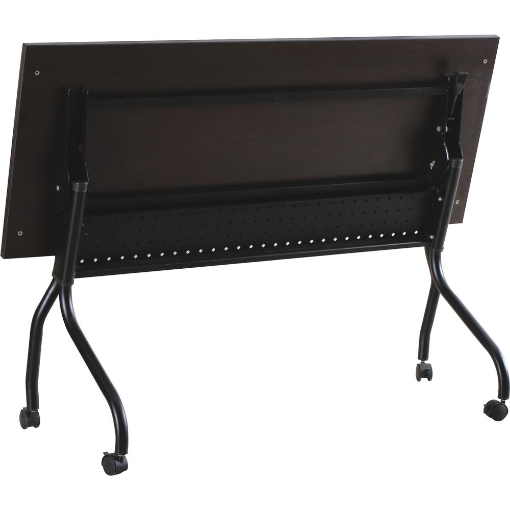 Lorell Flip Top Training Table - Rectangle Top - Four Leg Base - 4 Legs x 60'' Table Top Width x 23.50'' Table Top Depth - 29.50'' Height x 59'' Width x 23.63'' Depth - Assembly Required - Espresso, Black