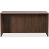 Lorell Essentials Series Rectangular Desk Shell - 1'' Top, 66.1'' x 29.5''29.5'' Desk - Finish: Walnut Laminate - Lockable, Grommet, Modesty Panel, Adjustable Feet - For Office