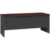 Lorell Fortress Modular Series Double-pedestal Credenza - 72'' x 24'' , 1.1'' Top - 2 x Box, File Drawer(s) - Double Pedestal - Material: Steel - Finish: Mahogany Laminate, Charcoal - Scratch Resistant,