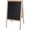 Flipside Dry-erase Board/Chalkboard Easel - Natural White/Black Surface - Hardwood Frame - Rectangle - 1 Each - Crestline Products