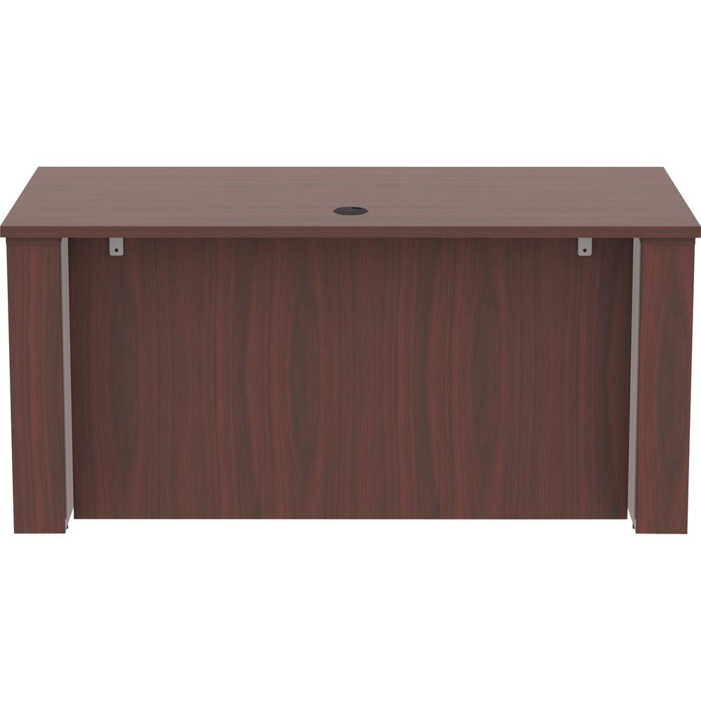 Lorell Essentials Series Sit-to-Stand Desk Shell - 0.1'' Top, 1'' Edge, 60'' x 29''49'' - Finish: Mahogany - Mahogany Laminate Table Top