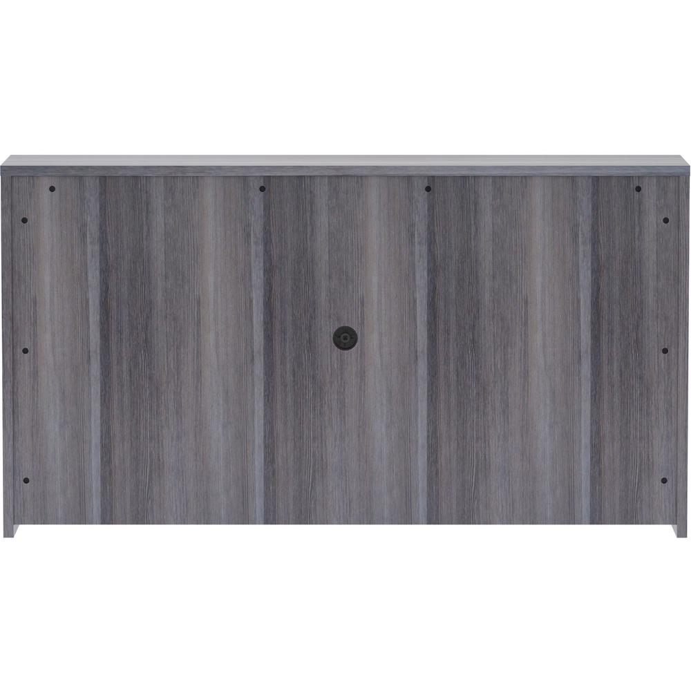 Lorell Essentials Series Stack-on Hutch with Doors - 66'' x 15''36'' - 4 Door(s) - Finish: Weathered Charcoal Laminate
