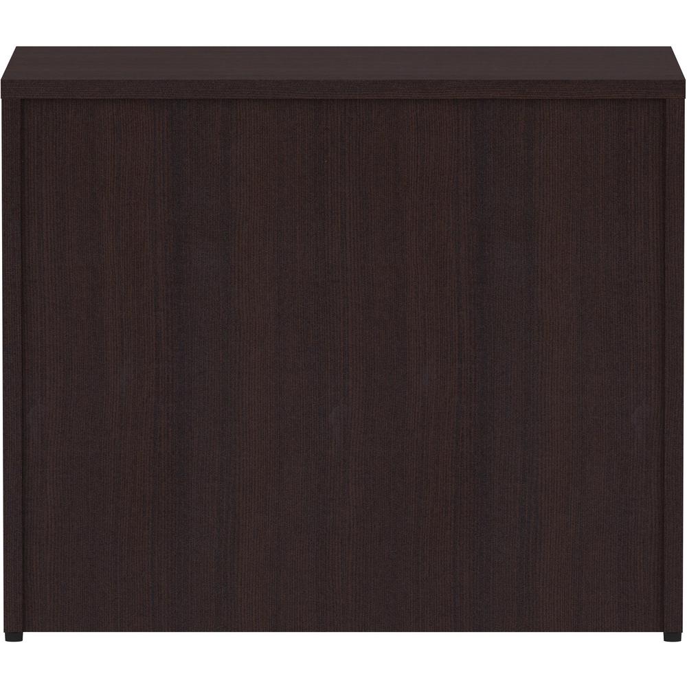 Lorell Essentials Series Box/Box/File Lateral File - 35.5'' x 22''29.5'' Lateral File, 1'' Side Panel - 4 x File, Box Drawer(s) - Finish: Espresso Laminate