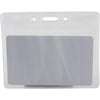SICURIX ID Badge Holder - Horizontal - 4'' x 3'' x - Vinyl - 50 / Pack - Clear