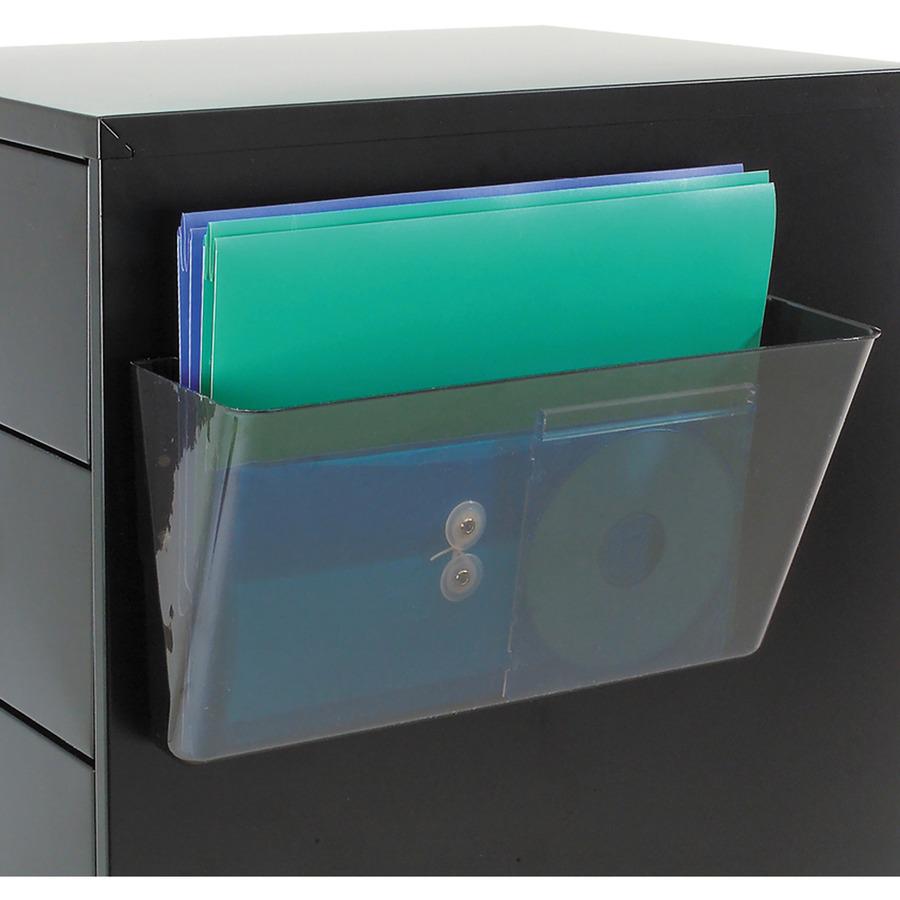 Deflecto Magnetic DocuPocket - 7'' Height x 13'' Width x 4'' Depth - Smoke - Plastic - 1 Each - deflecto