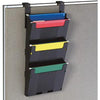 Deflecto Partition Pocket System - 3 Pocket(s) - 25'' Height x 12.6'' Width x 3.9'' Depth - Black - 3 / Set - deflecto