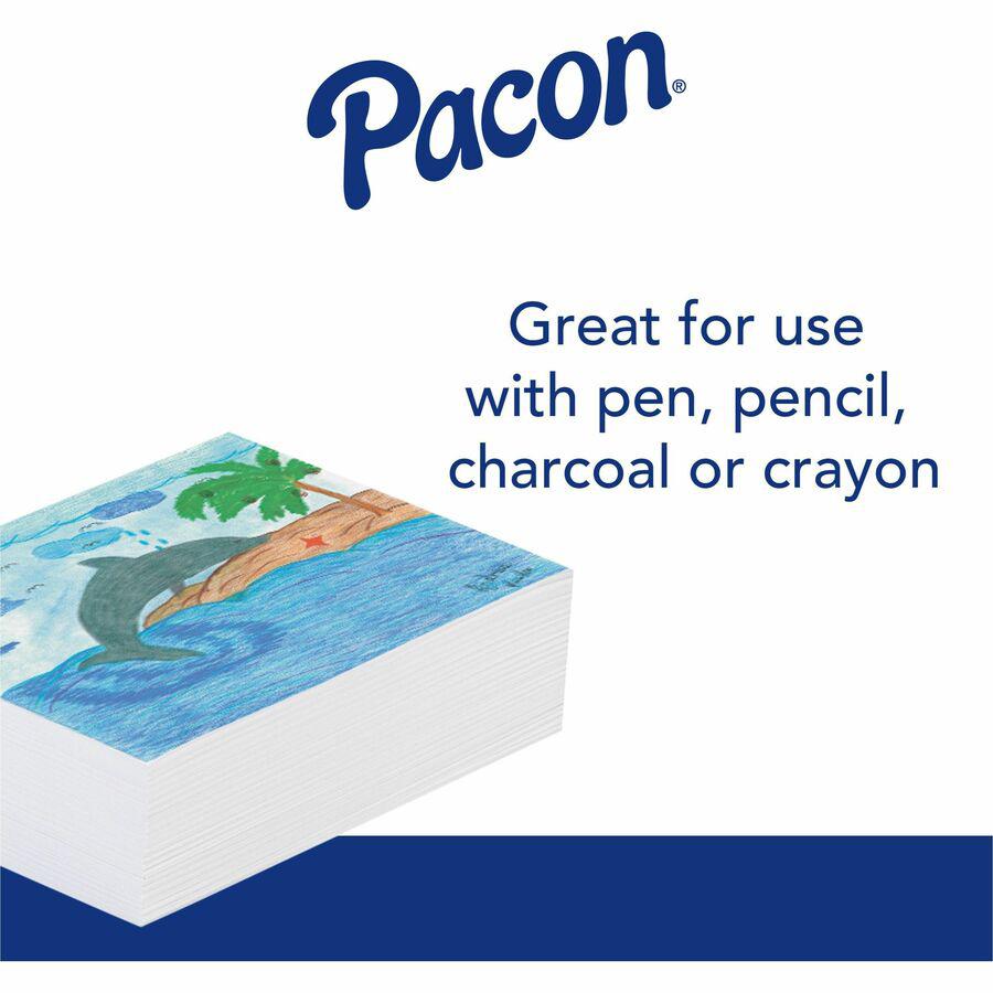 Pacon Recyclable Newsprint Paper - 500 Sheets - Plain - 18'' x 24'' - White Paper - 500 / Ream