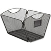 Safco Onyx Mesh Desktop Tub File - 9.5'' Height x 12.5'' Width x 13.8'' DepthDesktop - Powder Coated - Black - Steel - 1 Each