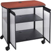 Safco Impromptu Black Deluxe Stand with Doors - 200 lb Load Capacity - 2 x Shelf(ves) - 30.8'' Height x 34.8'' Width x 25.5'' Depth - Powder Coated, Laminate - Polycarbonate, Plastic, Steel - Black