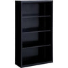 Lorell Fortress Series Bookcase - 34.5'' x 13'' x 60'' - 4 x Shelf(ves) - Black - Powder Coated - Steel - Recycled