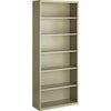 Lorell Fortress Series Bookcase - 34.5'' x 13'' x 82'' - 6 x Shelf(ves) - Putty - Powder Coated - Steel - Recycled