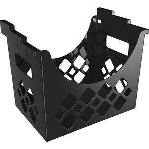 Deflecto Sustainable Office Desktop Hanging File Holder - 9.63'' Height x 13.25'' Width x 8.50'' Depth - Desktop - Sturdy - 30% Recycled - Black - 1 Each - deflecto