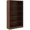 Lorell Laminate Bookcase - 0.8'' Shelf, 36'' x 12''60'' - 5 Shelve(s) - 4 Adjustable Shelf(ves) - Square Edge - Material: Thermofused Laminate (TFL) - Finish: Walnut
