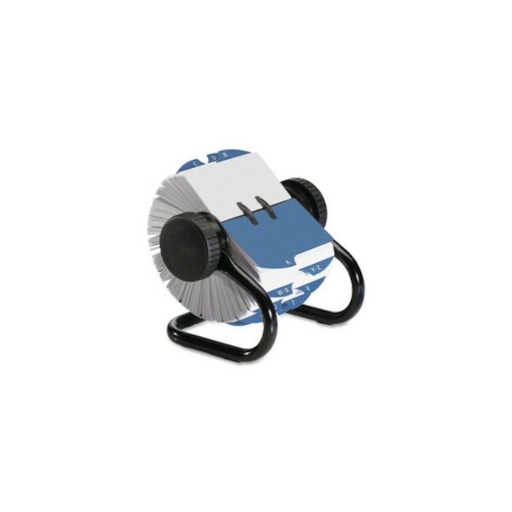 Rolodex Open Classic Rotary Files - 500 Card Capacity - For 2.25'' x 4'' Size Card - 24 A to Z Index Guide - Black - Metal