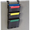 Deflecto Partition Pocket System - 3 Pocket(s) - 25'' Height x 12.6'' Width x 3.9'' Depth - Black - 3 / Set - deflecto