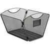 Safco Onyx Mesh Desktop Tub File - 9.5'' Height x 12.5'' Width x 13.8'' DepthDesktop - Powder Coated - Black - Steel - 1 Each