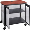 Safco Impromptu Black Deluxe Stand with Doors - 200 lb Load Capacity - 2 x Shelf(ves) - 30.8'' Height x 34.8'' Width x 25.5'' Depth - Powder Coated, Laminate - Polycarbonate, Plastic, Steel - Black
