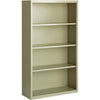 Lorell Fortress Series Bookcase - 34.5'' x 13'' x 60'' - 4 x Shelf(ves) - Putty - Powder Coated - Steel - Recycled