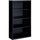 Lorell Fortress Series Bookcase - 34.5'' x 13'' x 60'' - 4 x Shelf(ves) - Black - Powder Coated - Steel - Recycled