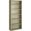 Lorell Fortress Series Bookcase - 34.5'' x 13'' x 82'' - 6 x Shelf(ves) - Putty - Powder Coated - Steel - Recycled