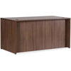 Lorell Essentials Series Rectangular Desk Shell - 1'' Top, 66.1'' x 29.5''29.5'' Desk - Finish: Walnut Laminate - Lockable, Grommet, Modesty Panel, Adjustable Feet - For Office