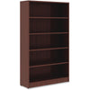 Lorell Laminate Bookcase - 0.8'' Shelf, 36'' x 12''60'' - 5 Shelve(s) - 4 Adjustable Shelf(ves) - Square Edge - Material: Thermofused Laminate (TFL) - Finish: Mahogany