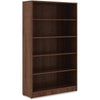 Lorell Laminate Bookcase - 0.8'' Shelf, 36'' x 12''60'' - 5 Shelve(s) - 4 Adjustable Shelf(ves) - Square Edge - Material: Thermofused Laminate (TFL) - Finish: Walnut