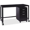 Lorell SOHO Personal Mobile Desk - Rectangle Top - 48'' Table Top Width x 23'' Table Top Depth - 29.50'' HeightAssembly Required - Black - 1 Each