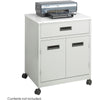 Safco Steel Mobile Machine Stand with Drawer - 200 lb Load Capacity - 2 x Shelf(ves) - Hinged Door - 29.8'' Height x 25'' Width x 20'' Depth - Floor - Laminate, Powder Coated - Steel - Gray