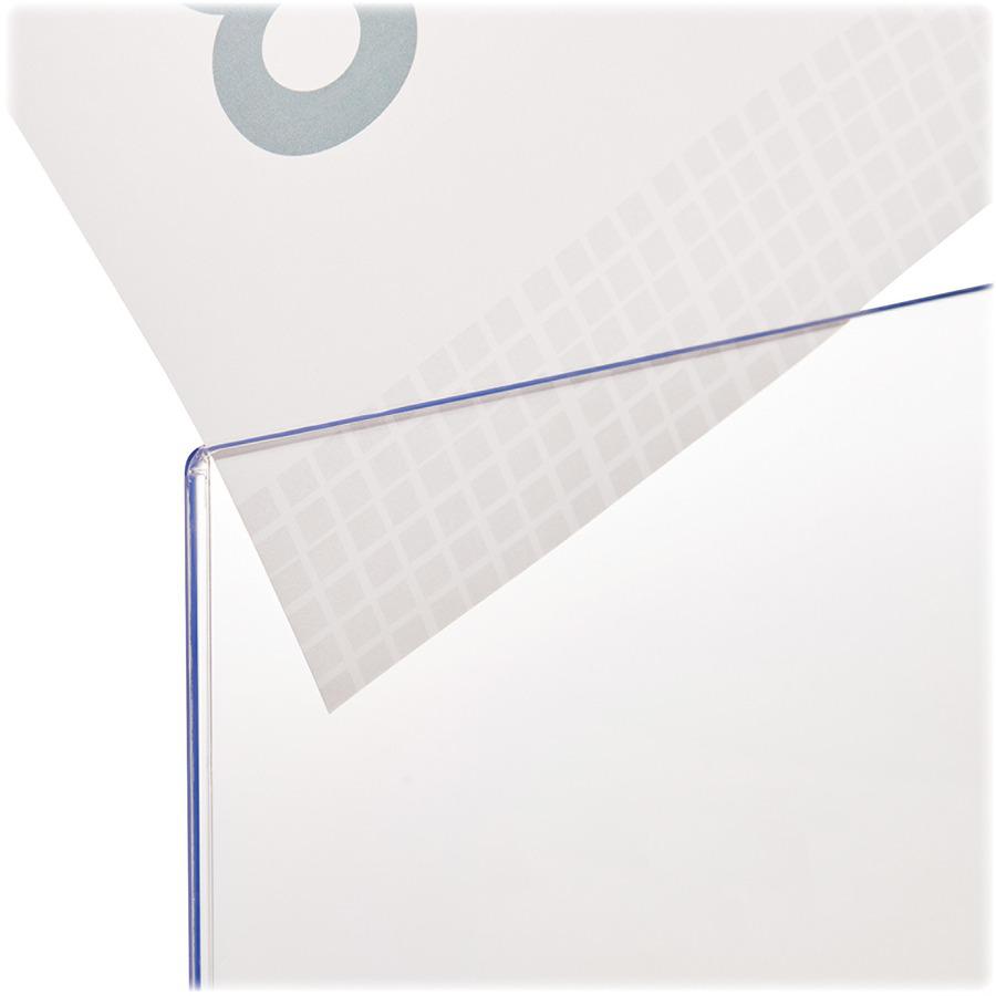 Deflecto Superior Image Double-Sided Sign Holder - Support 8.50'' x 11'' Media - Plastic - 1 Each - Clear - deflecto