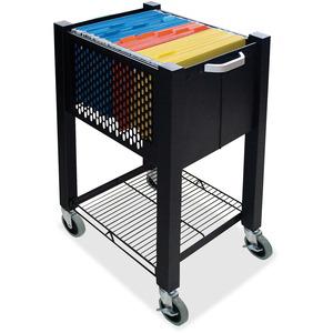 Vertiflex InstaCart Sidekick File Cart - 4 Casters - 2.75'' Caster Size - Steel - x 15.5'' Width x 13.8'' Depth x 26.3'' Height - Black - 1 Each