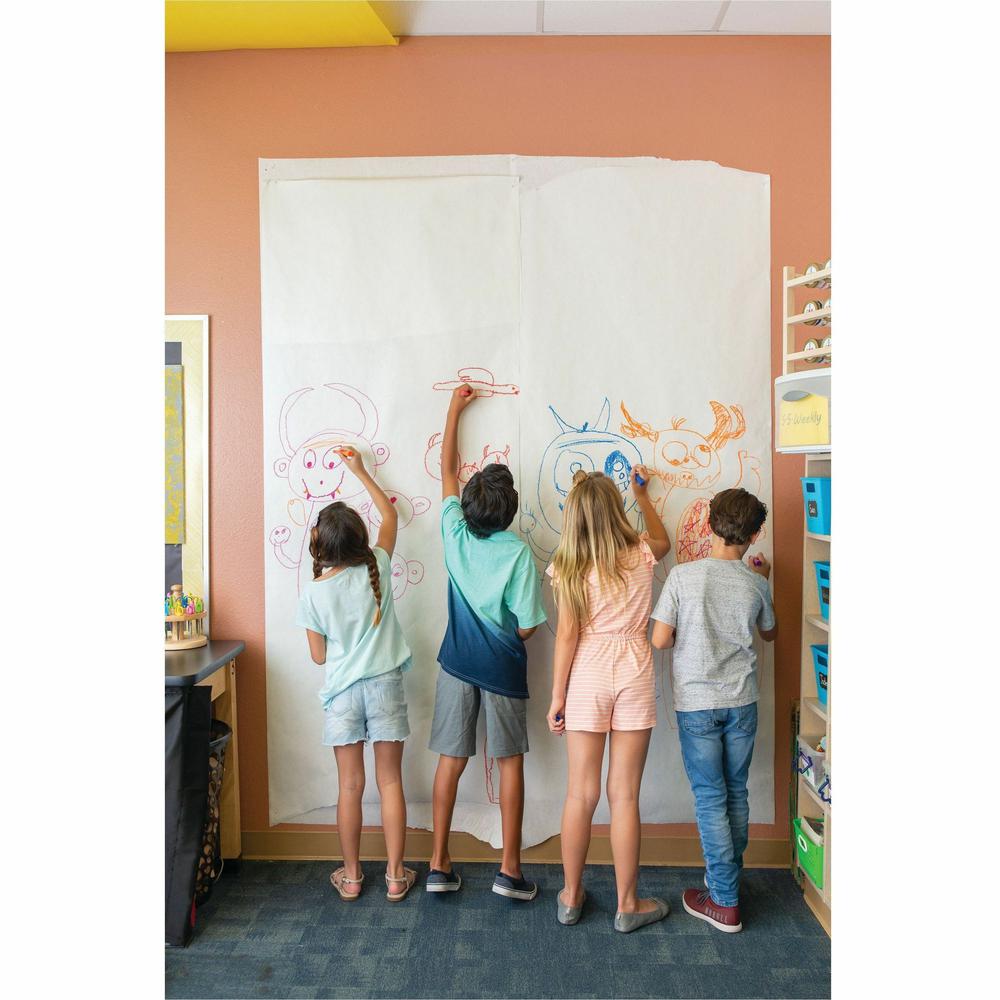 Pacon Kraft Paper Roll - Painting, Classroom Activities, Craft - 1000 ftHeight x 18''Width x 17''Length - 40 lb Basis Weight - 1 / Roll - White - Kraft