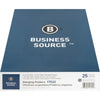 Business Source 1/3 Tab Cut Letter Recycled Hanging Folder - 8 1/2'' x 11'' - 11 pt. - Standard Green - Acid-free - 100% Recycled - 25 / Box