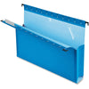 Pendaflex SureHook Legal Recycled Hanging Folder - 8 1/2'' x 14'' - 3'' Expansion - Blue - Slip Resistant, Flexible, Durable - 10% Recycled - 25 / Box