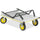 Safco Stow-Away Platform Hand Truck - Tubular Handle - 1000 lb Load Capacity - 4 Casters - 7'' Caster Size - Aluminum - 24'' Width x 39'' Depth x 40'' Height - Aluminum Frame - Silver - 1 Each