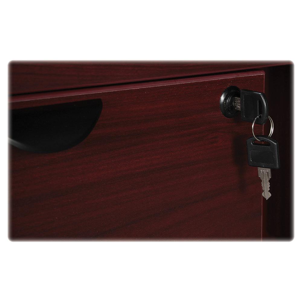 Lorell Prominence 2.0 Right-Pedestal Credenza - 72'' x 24''29'' , 1'' Top - 2 x File Drawer(s) - Single Pedestal on Right Side - Band Edge - Material: Particleboard - Finish: Thermofused Melamine (TFM)
