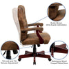 Bomber Brown Classic Executive Swivel Office Chair with Arms - Flash Furniture