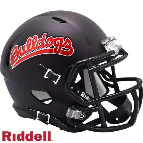 Fresno State Bulldogs Helmet Riddell Replica Mini Speed Style Matte Black - Riddell