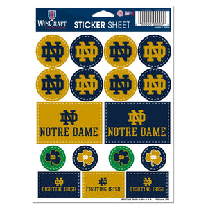 Notre Dame Fighting Irish Decal Sheet 5x7 Vinyl - WinCraft