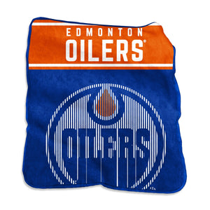 Edmonton Oilers Blanket 60x80 Raschel Throw - Logo Brands