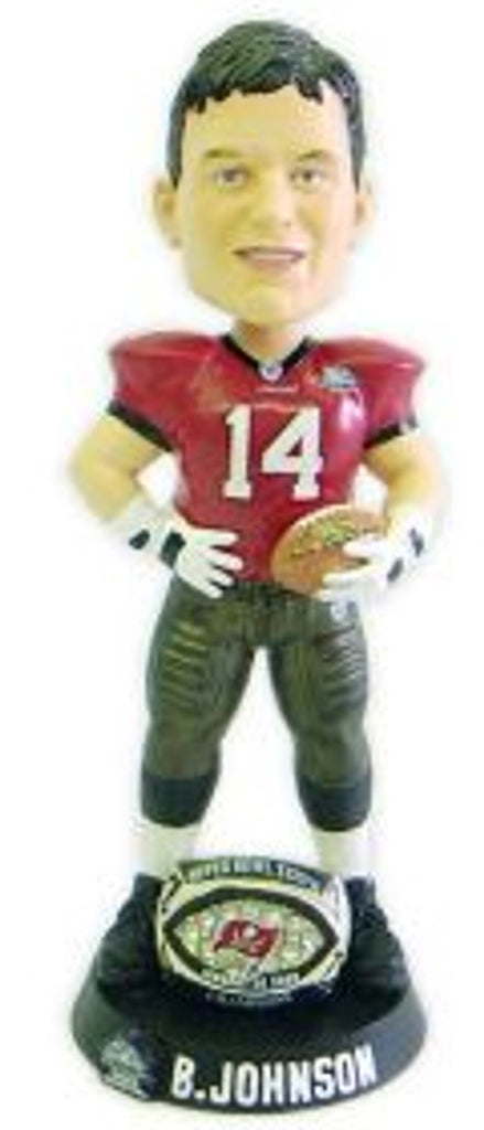 Tampa Bay Buccaneers Brad Johnson Super Bowl 37 Ring Forever Collectibles Bobblehead CO - Forever Collectibles