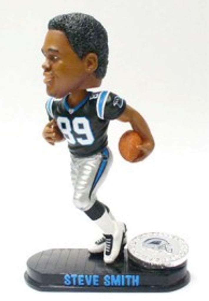 Carolina Panthers Steve Smith Forever Collectibles Black Base Bobblehead CO - 8